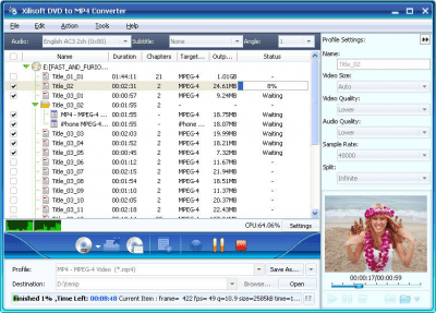 Скриншот приложения Xilisoft DVD to MP4 Suite - №2