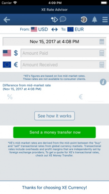 Скриншот приложения XE Currency - №14