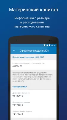 Скриншот приложения ПФР Электронные сервисы - №6