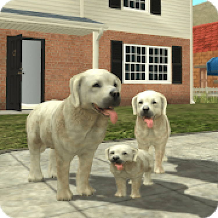 Dog simulator. Игра дог сим. Симулятор собака семья. Игры с лабрадором. Игра про белую собачку.