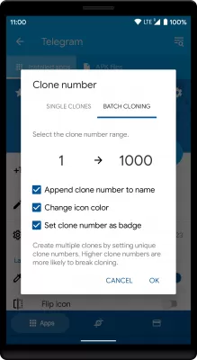 Скриншот приложения App Cloner - №5