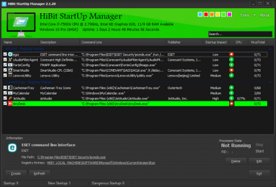 Скриншот приложения HiBit Startup Manager - №6