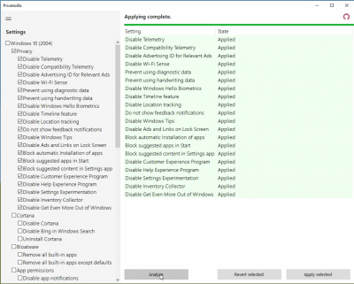 Скриншот приложения Privatezilla - №3