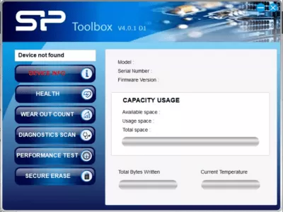 Скриншот приложения SP SSD Toolbox - №1