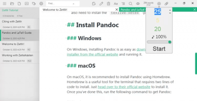 Скриншот приложения Zettlr для Mac - №1