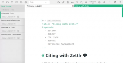 Скриншот приложения Zettlr для Mac - №3