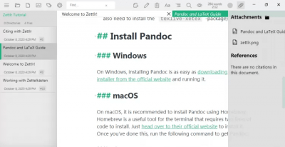 Скриншот приложения Zettlr для Mac - №5
