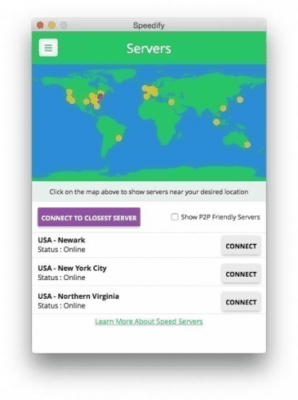 Скриншот приложения Speedify для macOS - №3
