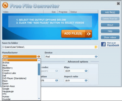Скриншот приложения Free File Converter - №2