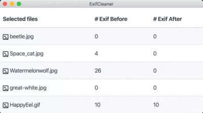 Скриншот приложения ExifCleaner для macOS - №1