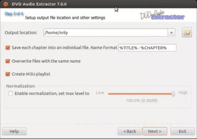 Скриншот приложения DVD Audio Extractor для Linux - №1