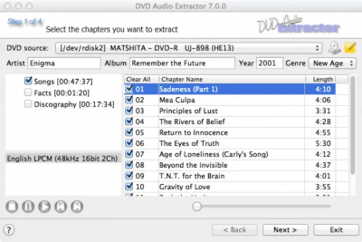 Скриншот приложения DVD Audio Extractor для macOS - №3
