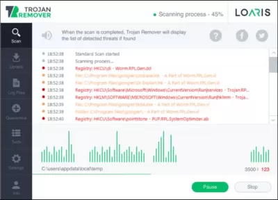 Скриншот приложения Loaris Trojan Remover - №3