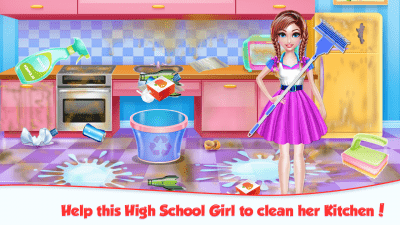 Скриншот приложения Highschool Girls House Cleaning - №1