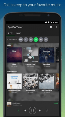 Скриншот приложения SpotOn - Sleep & Wake Timer for Spotify - №1