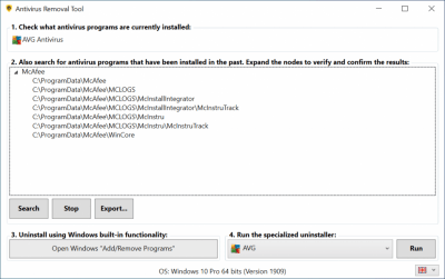 Скриншот приложения Antivirus Removal Tool - №2