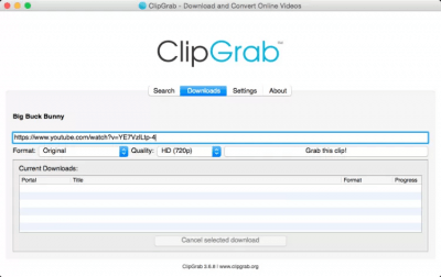 Скриншот приложения ClipGrab для macOS - №1