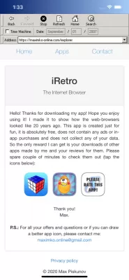 Скриншот приложения iRetro — The Internet Browser - №5