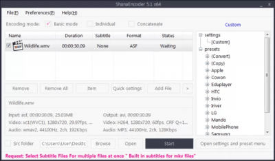 Скриншот приложения ShanaEncoder - №5