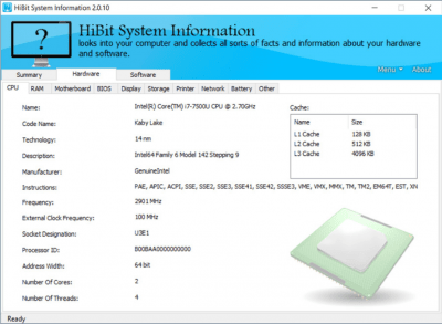 Скриншот приложения HiBit System Information - №2