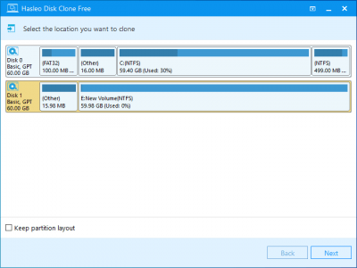 Скриншот приложения Hasleo Disk Clone - №3