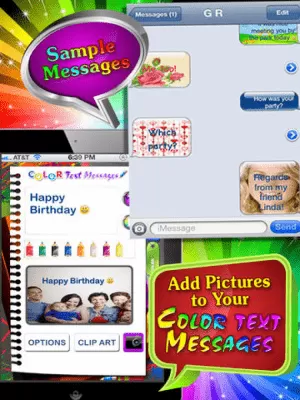 Скриншот приложения Color Text Messages Lite - №5