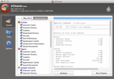 Скриншот приложения CCleaner для Mac - №1