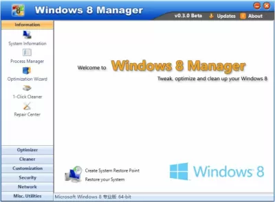 Скриншот приложения Windows 8 Manager - №1