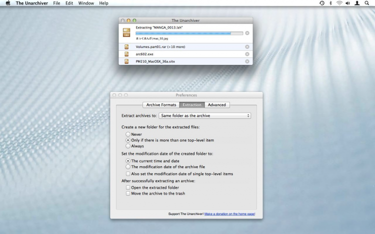 the unarchiver mac os x