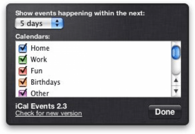 Скриншот приложения iCal Events - №1