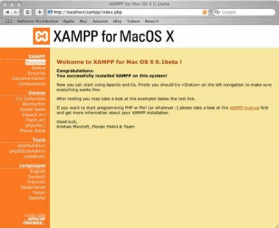 Скриншот приложения XAMPP для Mac - №1