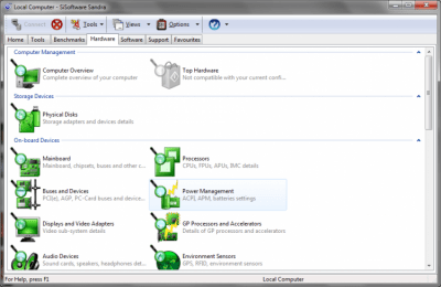 Скриншот приложения SiSoftware Sandra Lite - №3