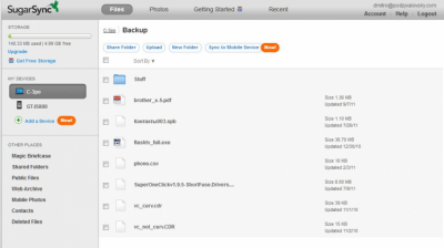 Скриншот приложения SugarSync - №3