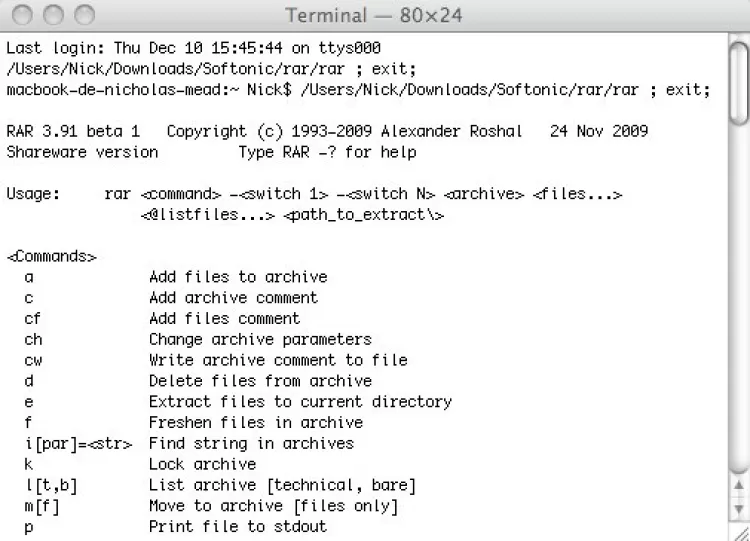 installing winrar for mac