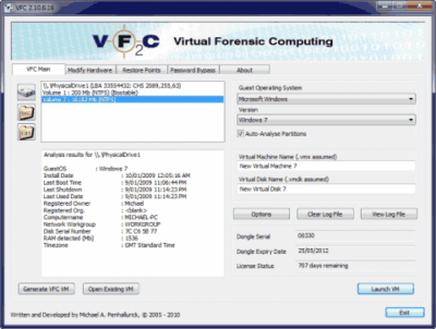 Скриншот приложения Virtual Forensic Computing - №1