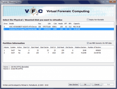 Скриншот приложения Virtual Forensic Computing - №2