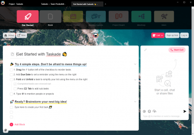 Скриншот приложения Taskade для Windows - №1