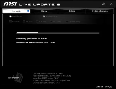 Скриншот приложения MSI Live Update - №2