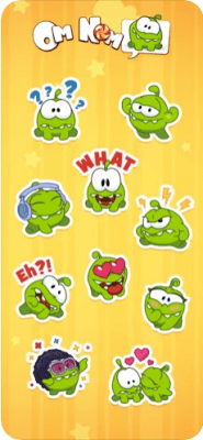Скриншот приложения Om Nom Stickers - №4