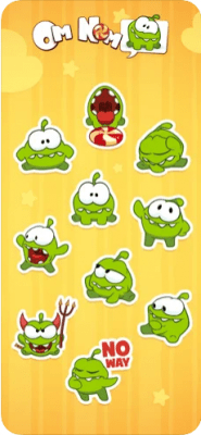 Скриншот приложения Om Nom Stickers - №5