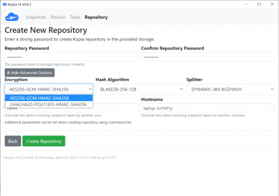 Скриншот приложения Kopia - №3