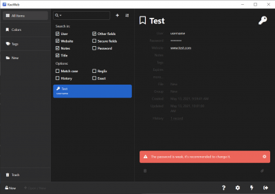 Скриншот приложения KeeWeb - №5
