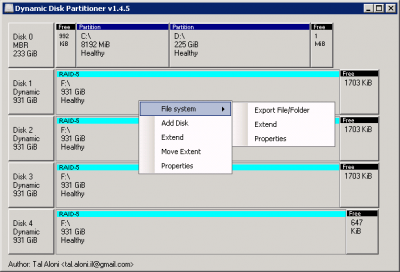 Скриншот приложения Dynamic Disk Partitioner - №1