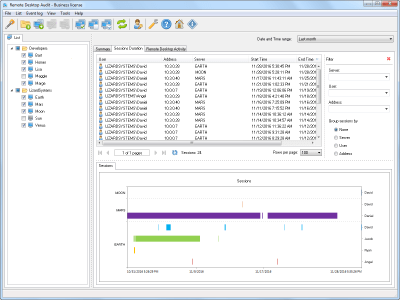 Скриншот приложения LizardSystems Remote Desktop Audit - №2