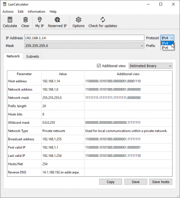 Скриншот приложения LizardSystems LanCalculator - №3