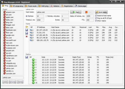 Скриншот приложения ICMP Ping Manager - №1