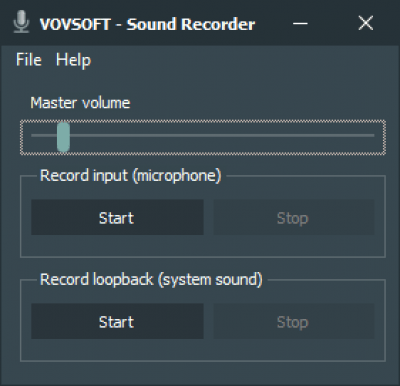 Скриншот приложения Vovsoft Sound Recorder - №1