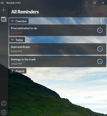 Скриншот приложения remindr - №3