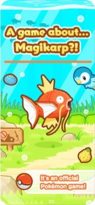 Скриншот приложения Pokemon: Magikarp Jump для iOS - №1