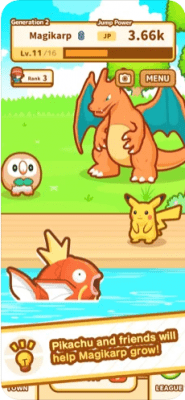 Скриншот приложения Pokemon: Magikarp Jump для iOS - №5